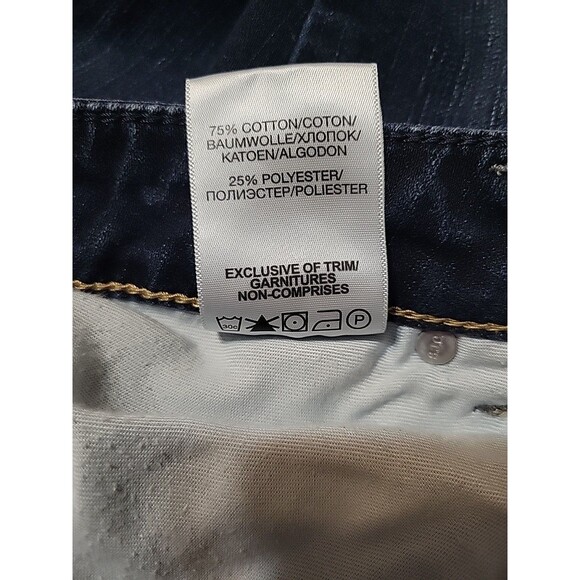 Silver Jeans Co. Aiko Slim Bootcut Mid-Rise Jeans SZ 20 / L 31 Thick Stitch Dark - Picture 9 of 11